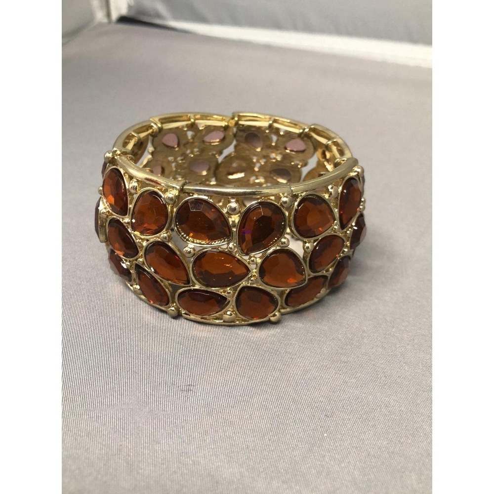 Golden Stone Stretch Bracelet